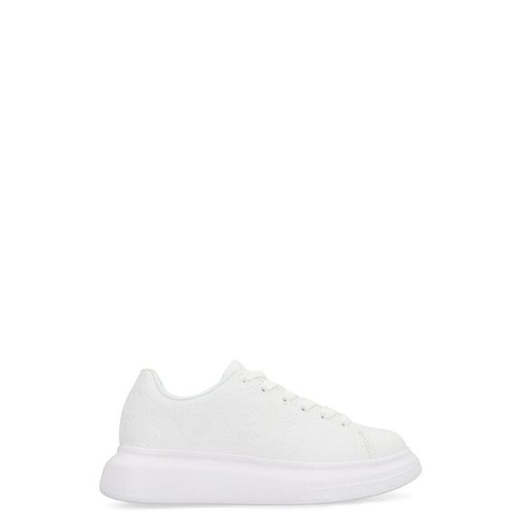 JUST CAVALLI Embossed Logo Platform Sneakers Women WHITE